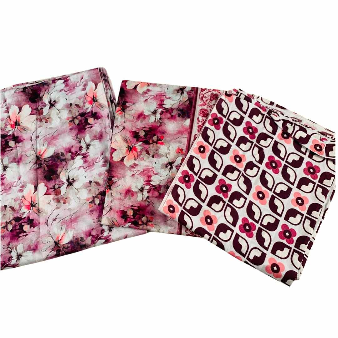 Product details of Premium Quality Trendy ZamZam Swiss Cotton Digital Printed Unstitch Three Pieces